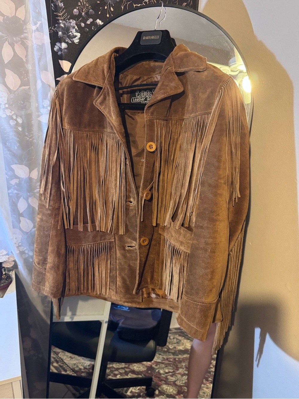 Vintage Suede Fringe Jacket - Brown
